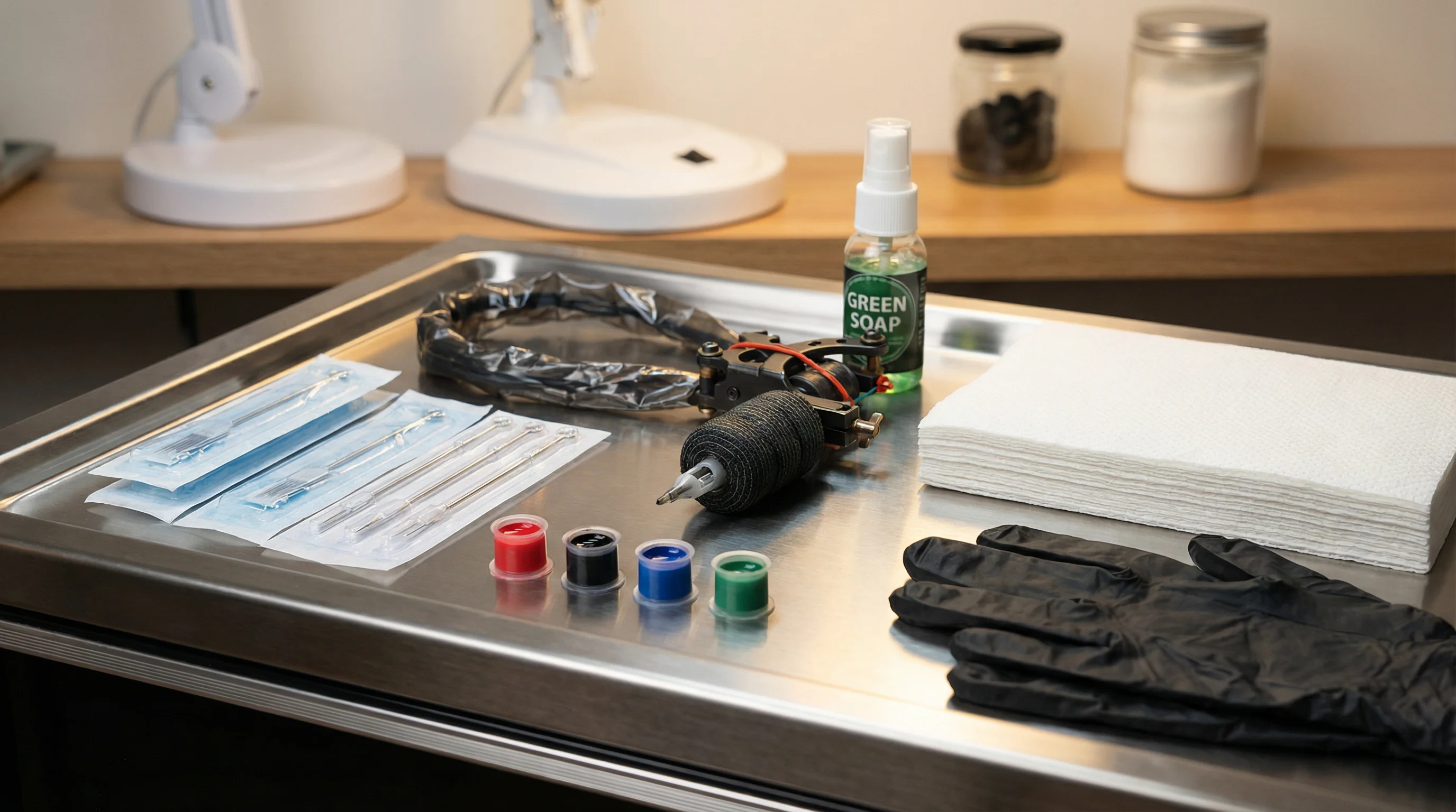 Studio workspace — tattoo station